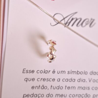 Kit Amor da minha vida banhado a prata - Imagem 4