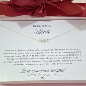 Colar Para o Meu Amor banhado a prata