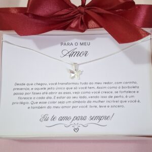 Colar Para o Meu Amor banhado a prata