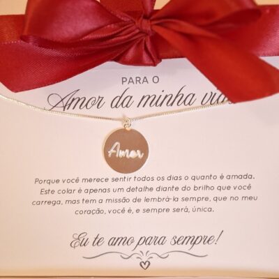 Colar Amor da minha vida banhado a prata - Imagem 4