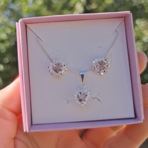 Conjunto Aurora banhado a prata