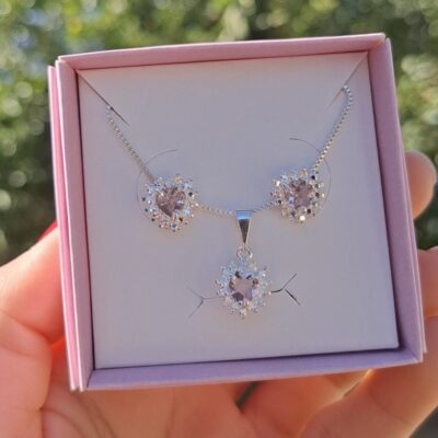 Conjunto Aurora banhado a prata