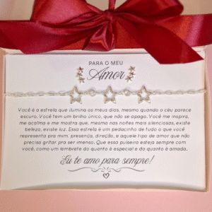 Kit Estrela da Minha Vida banhado a prata