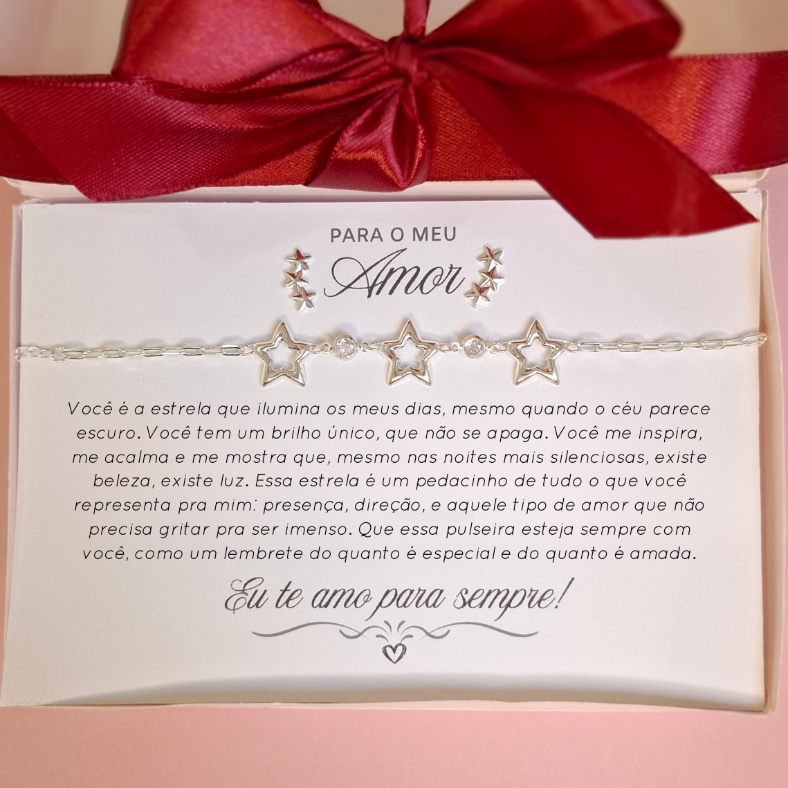 Kit Estrela da Minha Vida banhado a prata