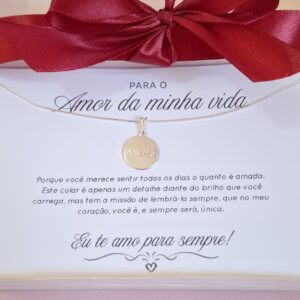 Colar Amor da Minha Vida Banhado a Prata