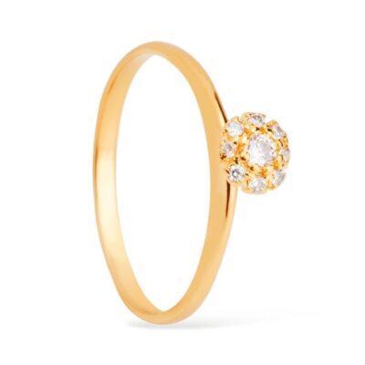 Anel Pedras de Zircônia Banhado a Ouro 24k
