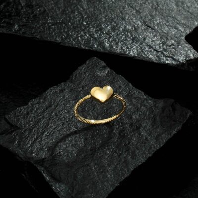 Anel Falange Coração Banhado a Ouro 24k - Image 3