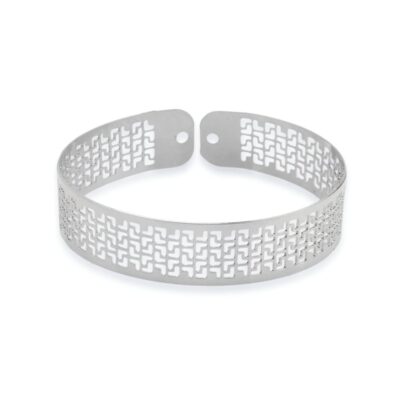Bracelete Renda Banhado a Ouro Branco