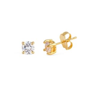 Brinco Ponto de Luz Banhado a Ouro 24k