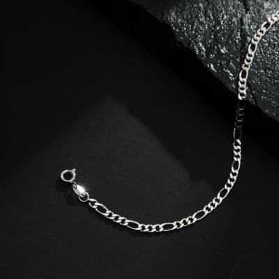 Pulseira Masculina Elo 4mm Ouro Branco - Image 3
