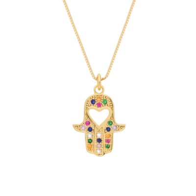 Colar Mão de Fátima Ouro 24k