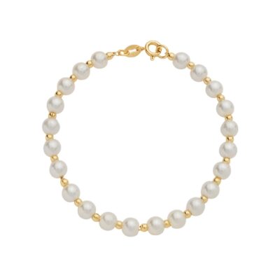 Pulseira de Pérolas Ouro 24k
