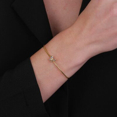 Bracelete Borboleta Ouro 24k - Imagem 2