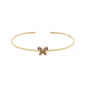 Bracelete Borboleta Ouro 24k