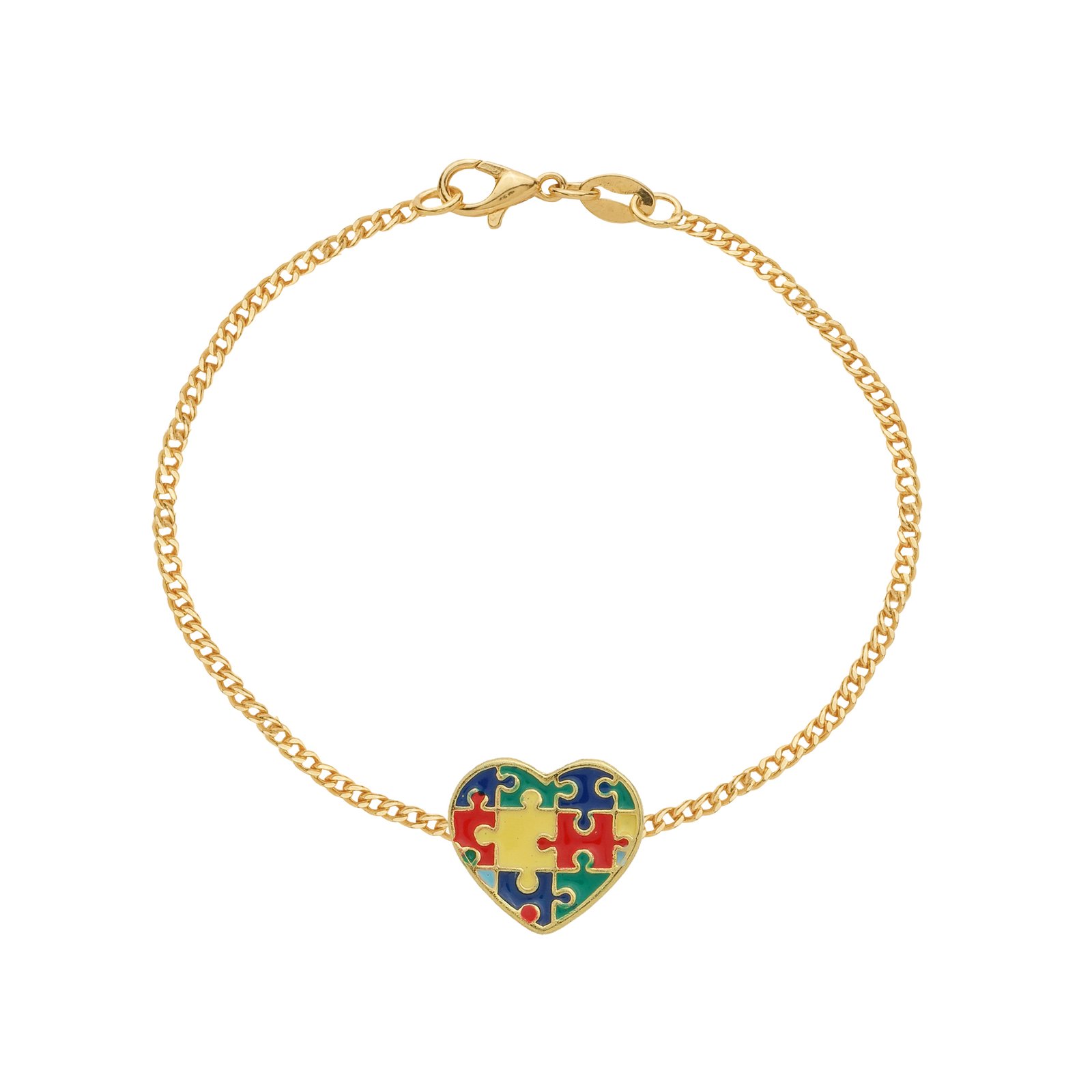 Pulseira Autismo Ouro 24k